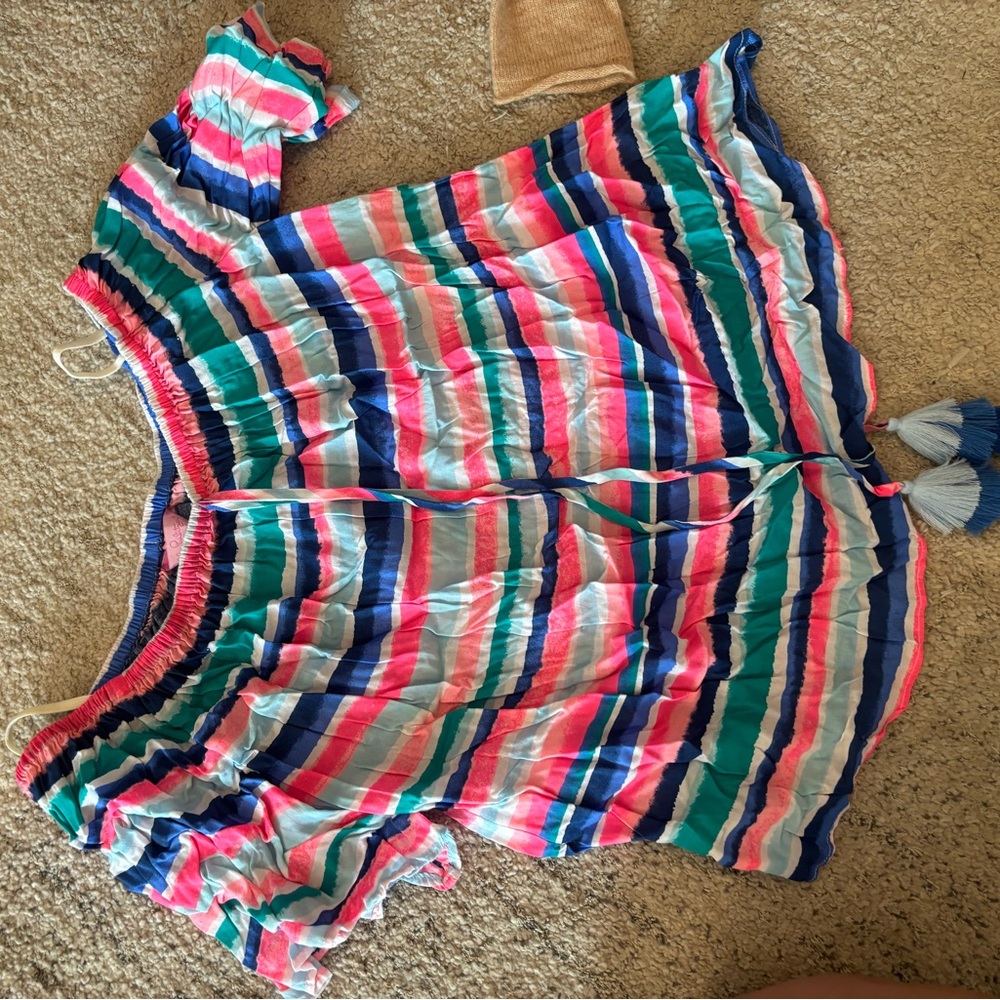 Lilly Pulitzer Multicolor Striped Off the Shoulder Top